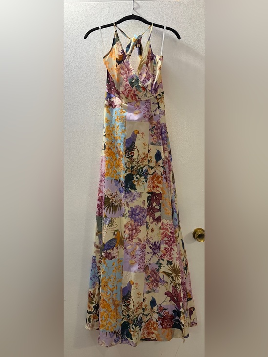 SHEIN Dresses & Skirts - SHEIN Floral Patchwork Maxi Dress in Yellow, Purple, Blue